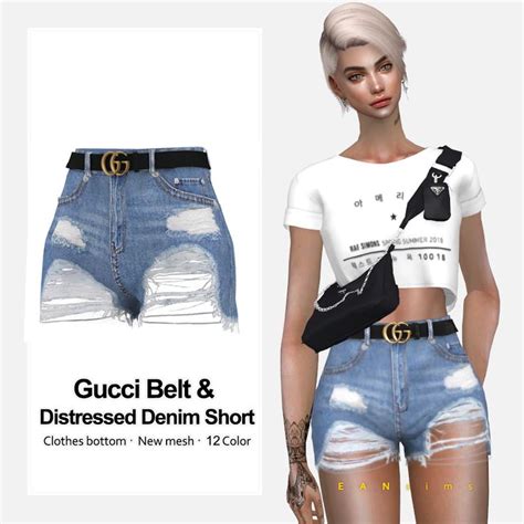 sims 4 bed ts4 m gucci belt pants|sims 4 gucci skirts.